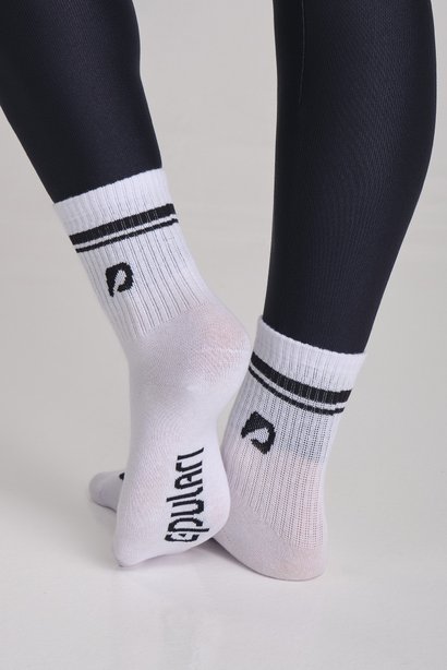 Meia Branca Cano Médio Unissex Algodão 34 ao 39 Epulari 