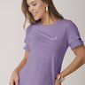 T-Shirt Feminina Academia Lilás Poliamida Proteção UV Epulari