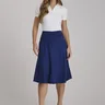 short saia azul marinho midi em poliamida moda fitness evangelica 2