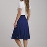 short saia azul marinho midi em poliamida moda fitness evangelica 10