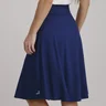 short saia azul marinho midi em poliamida moda fitness evangelica 12