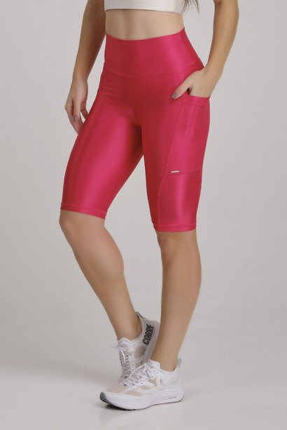 Short Bermuda Biker Cor Lichia Poliamida Sem Transparência Proteção UV Epulari