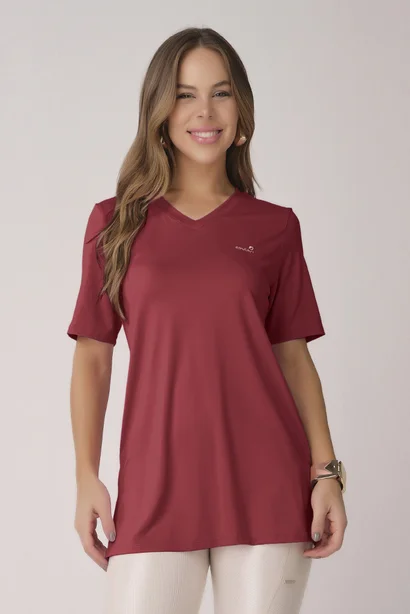 Camiseta Tapa Bumbum Bordô Poliamida Proteção UV Epulari