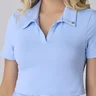 cropped polo azul claro em poliamida protecao uv epulari 4