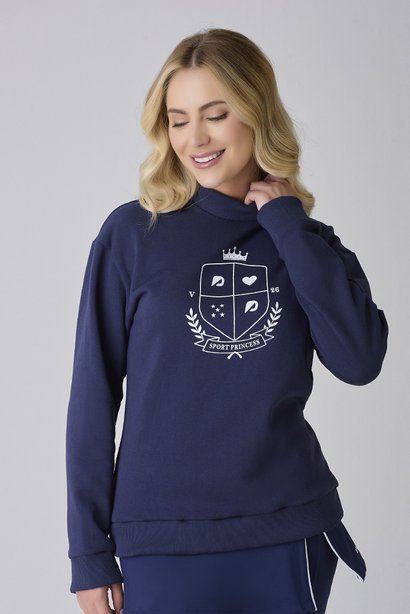 Blusa De Moletom Azul Marinho Estampa Exclusiva Collab Tamiris Rodrigues Epulari 