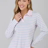 blusa manga longa listrada rosa em algodao epulari 2