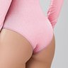 body rosa manga longa feminino em renda de poliamida epulari 14