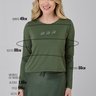 cropped verde militar em poliamida com estampa epulari 8