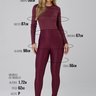 calca legging bordo em poliamida shine epulari 8