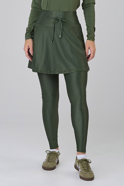 Saia Calça Comprida Verde Militar Poliamida Shine Proteção UV Epulari
