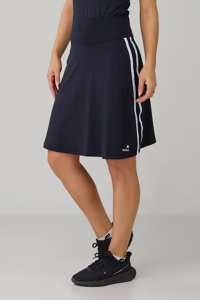 Short Saia Preto Com Branco Poliamida Proteção UV50 Epulari