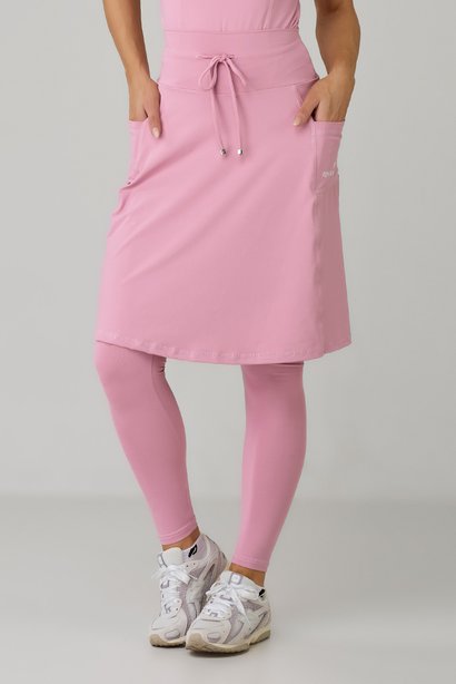 Saia Calça Rosa Elegante Comprida Poliamida Com Bolsos Proteção UV Epulari