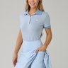 short saia moda fitness modesta evangelica azul claro em poliamida epulari 7