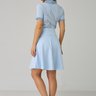 short saia moda fitness modesta evangelica azul claro em poliamida epulari 10