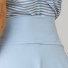 short saia moda fitness modesta evangelica azul claro em poliamida epulari 14