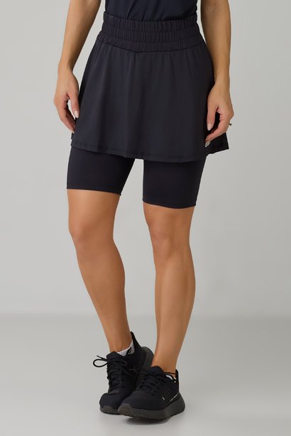 Short Saia Biker Corrida Preto Poliamida Sem Transparência Epulari
