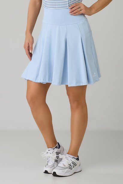 short saia azul claro em poliamida com pregas epulari 3