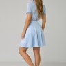 short saia azul claro em poliamida com pregas epulari 10