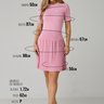 short saia pliassado moda modesta na cor rosa em poliamida epulari 8