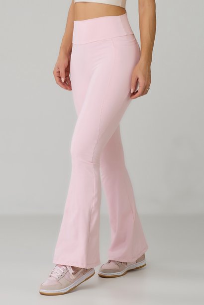 Calça Comprida Flaire Bailarina Rosa Claro Poliamida Epulari