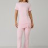 t shirt alongada tapa bumbum em poliamida dry fit na cor rosa claro epulari 9