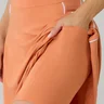 short saia laranja moda evangelica em poliamida epulari 5