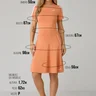short saia laranja moda evangelica em poliamida epulari 8