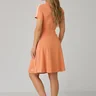 short saia laranja moda evangelica em poliamida epulari 10