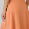 short saia laranja moda evangelica em poliamida epulari 13