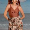 short saia estampado moda praia evangelica modesta epulari