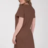 vestido camisetao de algodao na cor marrom epulari moda fitness evangelica 1