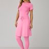 saia calca comprida na cor rosa em poliamida moda evangelica epulari 2