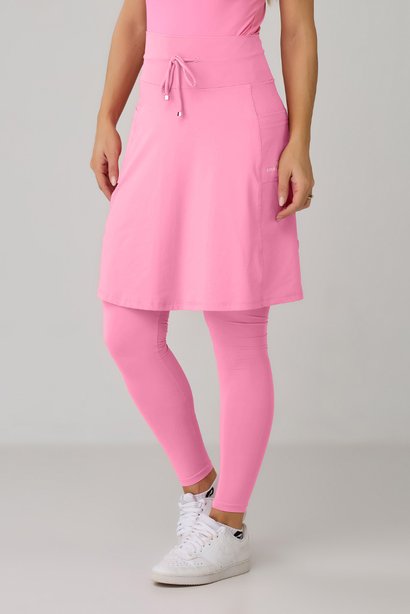 Saia Calça Rosa Comprida Poliamida Com Bolsos Proteção UV Epulari 