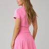 short saia rosa evase de poliamida moda fitness evangelica epulari 1