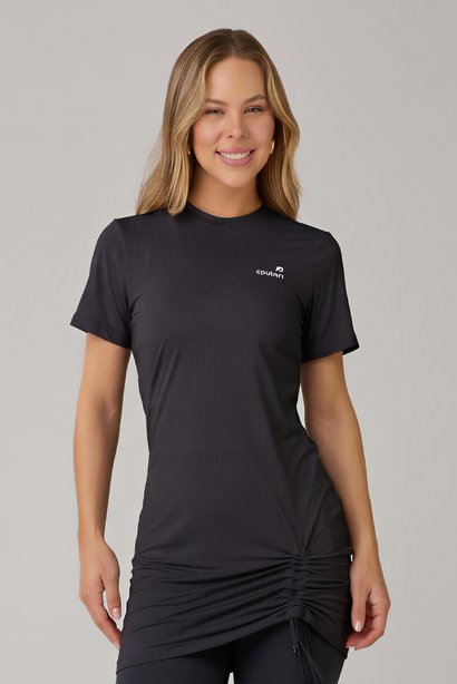 T-shirt Tapa Bumbum Preta Ajuste de Comprimento Poliamida Epulari 